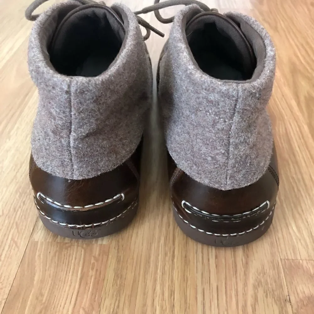 UGG Australia KALDWELL Brown Leather Wool Chukka Boots 1003885 VIBRAM